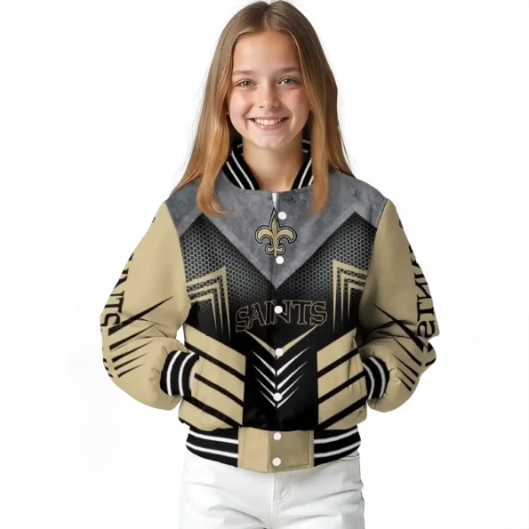 new orleans saints arrow layer gold black varsity jacket top rated