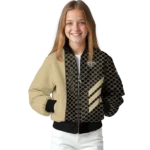 new orleans saints triple side stripes gold black bomber jacket best selling