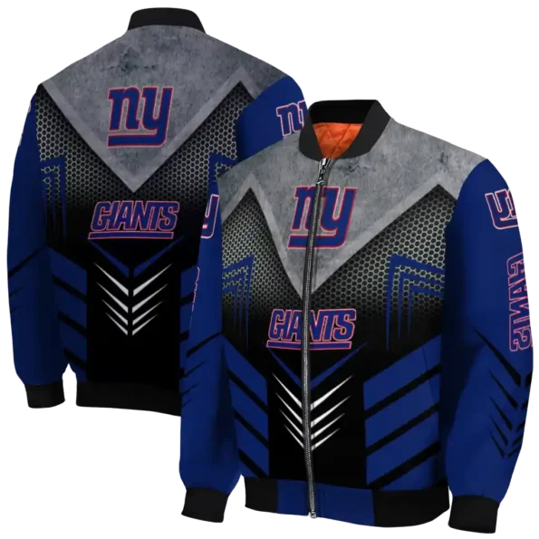 new york giants arrow layer blue black bomber jacket fashion forward