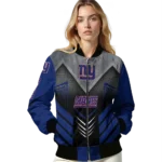 new york giants arrow layer blue black bomber jacket best selling