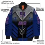 new york giants arrow layer blue black bomber jacket best selling