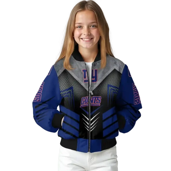 new york giants arrow layer blue black bomber jacket top rated