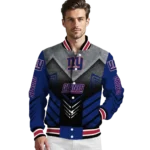 new york giants arrow layer blue black varsity jacket best selling