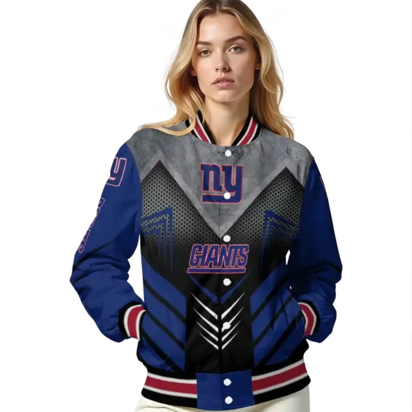 new york giants arrow layer blue black varsity jacket latest model
