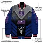 new york giants arrow layer blue black varsity jacket best selling