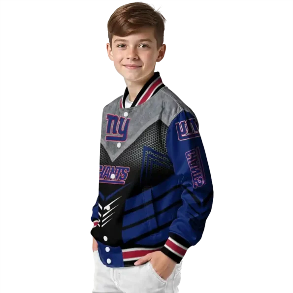 new york giants arrow layer blue black varsity jacket trendy