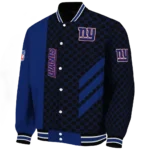 new york giants triple side stripes blue black varsity jacket best selling
