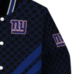 new york giants triple side stripes blue black varsity jacket best selling