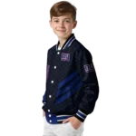 new york giants triple side stripes blue black varsity jacket best selling