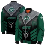 new york jets arrow layer green black bomber jacket best selling