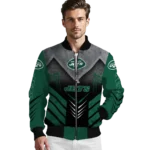 new york jets arrow layer green black bomber jacket best selling