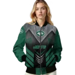 new york jets arrow layer green black bomber jacket best selling