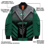 new york jets arrow layer green black bomber jacket best selling