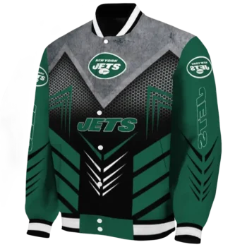 new york jets arrow layer green black varsity jacket best selling
