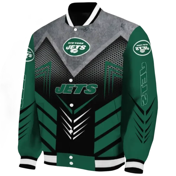 new york jets arrow layer green black varsity jacket best selling