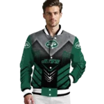 new york jets arrow layer green black varsity jacket best selling