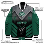 new york jets arrow layer green black varsity jacket best selling