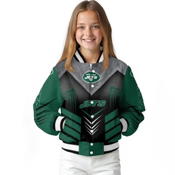 new york jets arrow layer green black varsity jacket top rated