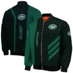 new york jets triple side stripes green black bomber jacket best selling