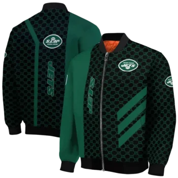 new york jets triple side stripes green black bomber jacket fashion forward