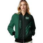 new york jets triple side stripes green black bomber jacket best selling