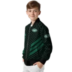new york jets triple side stripes green black bomber jacket best selling