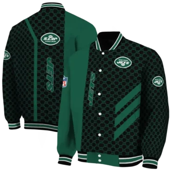new york jets triple side stripes green black varsity jacket fashion forward