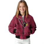 personalized arizona cardinals bolt stripe red bomber jacket best selling