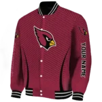 personalized arizona cardinals chevron arrow red varsity jacket best selling.webp