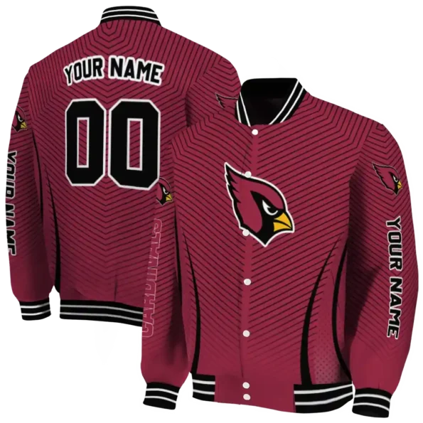 personalized arizona cardinals chevron arrow red varsity jacket fashion forward.webp