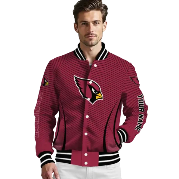 personalized arizona cardinals chevron arrow red varsity jacket high quality.webp