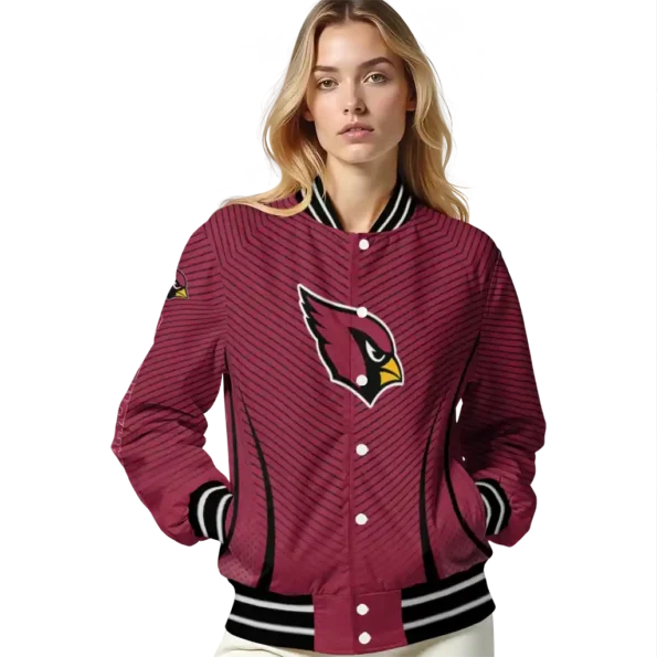 personalized arizona cardinals chevron arrow red varsity jacket latest model.webp