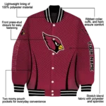 personalized arizona cardinals chevron arrow red varsity jacket best selling.webp