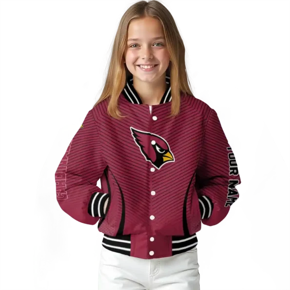 personalized arizona cardinals chevron arrow red varsity jacket top rated.webp