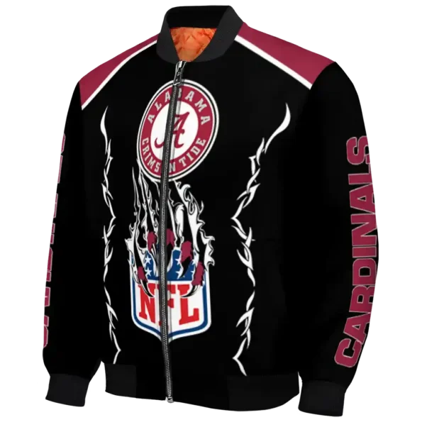 personalized arizona cardinals claw blood red black bomber jacket best selling