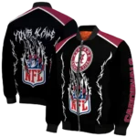 personalized arizona cardinals claw blood red black bomber jacket best selling
