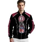 personalized arizona cardinals claw blood red black bomber jacket best selling