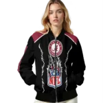 personalized arizona cardinals claw blood red black bomber jacket best selling