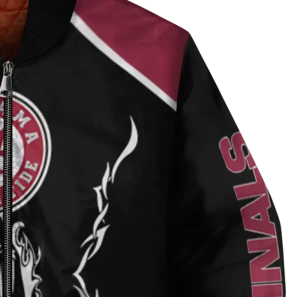 personalized arizona cardinals claw blood red black bomber jacket premium grade