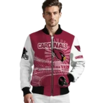 personalized arizona cardinals ferris arena red white bomber jacket best selling