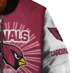 personalized arizona cardinals ferris arena red white bomber jacket best selling