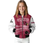 personalized arizona cardinals ferris arena red white bomber jacket best selling