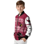 personalized arizona cardinals ferris arena red white bomber jacket best selling