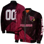 personalized arizona cardinals hexagon mesh red black bomber jacket best selling