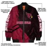 personalized arizona cardinals hexagon mesh red black bomber jacket best selling