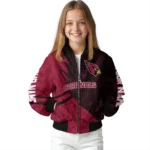 personalized arizona cardinals hexagon mesh red black bomber jacket best selling
