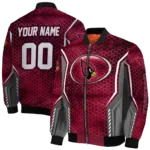 personalized arizona cardinals power plate red bomber jacket best selling