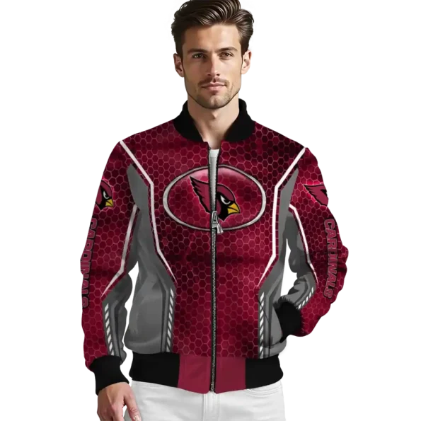 personalized arizona cardinals power plate red bomber jacket high quality