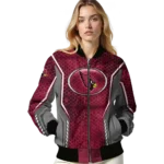 personalized arizona cardinals power plate red bomber jacket best selling