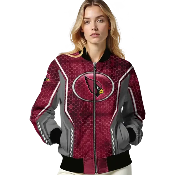 personalized arizona cardinals power plate red bomber jacket latest model